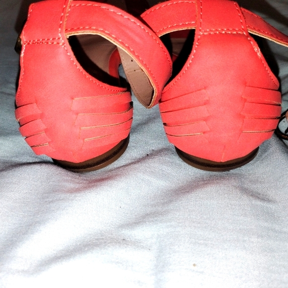 🧡 EUC Womens Coral Wonderly Size 6M Gladiator Sandals Spring Summer Date Lunch - Picture 3 of 4